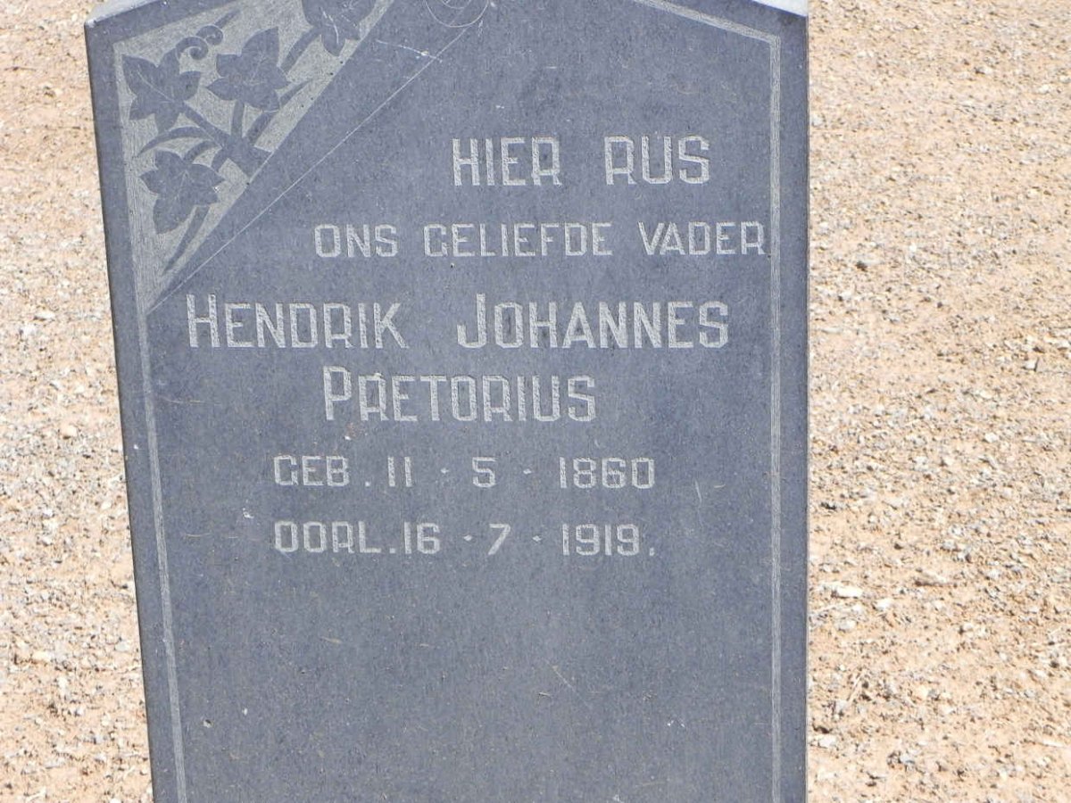 PRETORIUS Hendrik Johannes 1860-1919