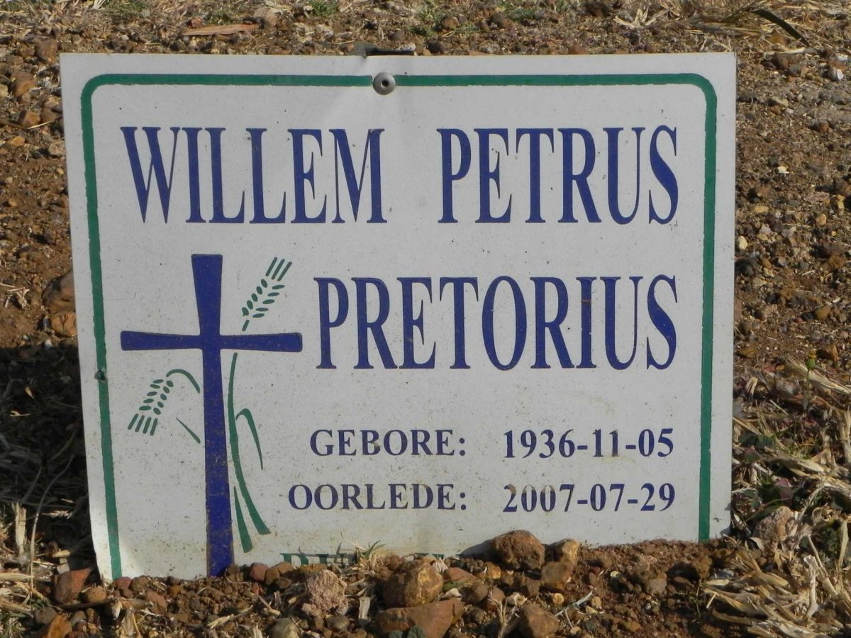 PRETORIUS Willem Petrus 1936-2007