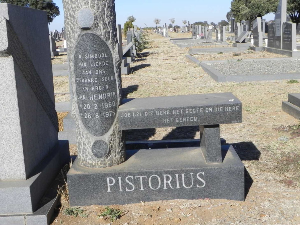 PISTORIUS Jan Hendrik 1960-1975