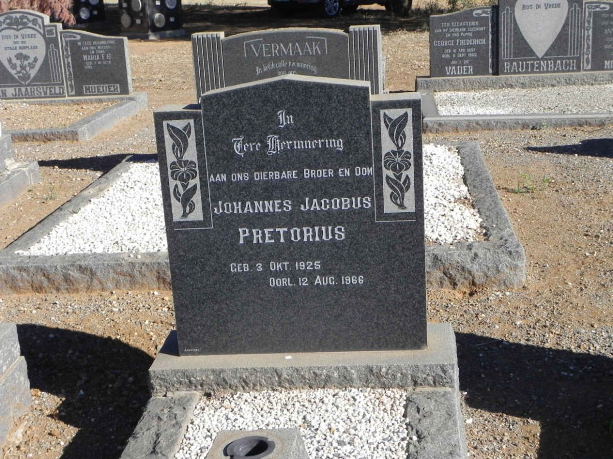 PRETORIUS Johannes Jacobus 1925-1966