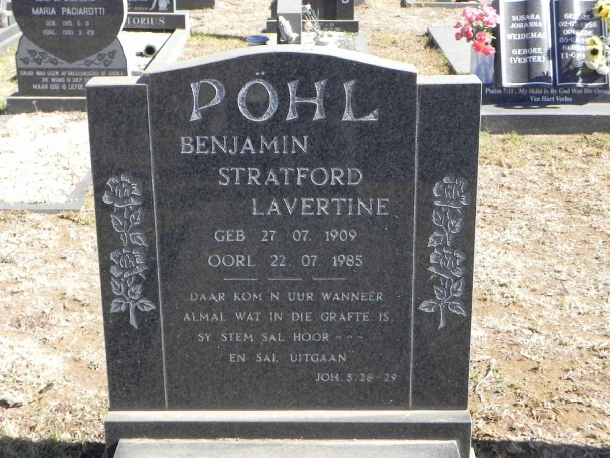 PÖHL Benjamin Stratford Lavertine 1909-1985