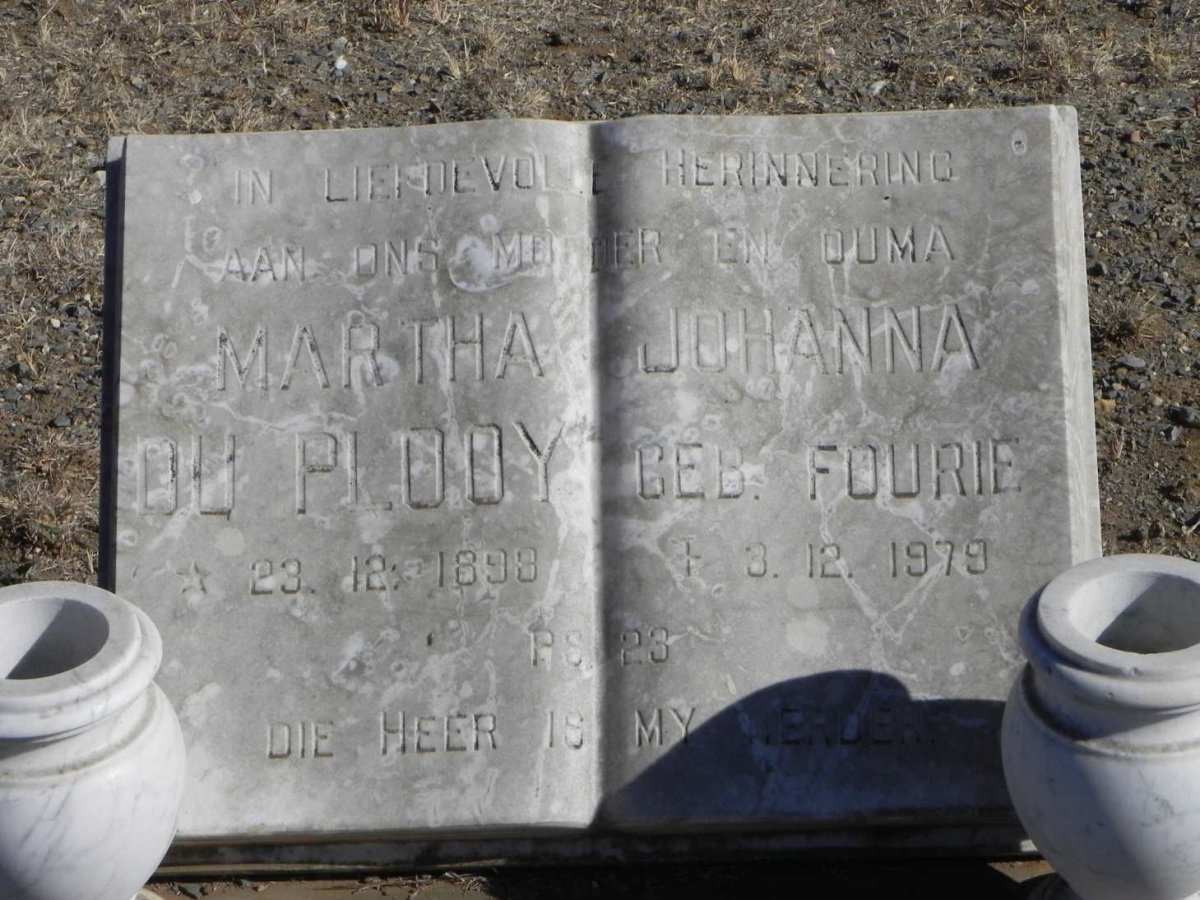 PLOOY Martha Johanna, du nee FOURIE 1898-1979