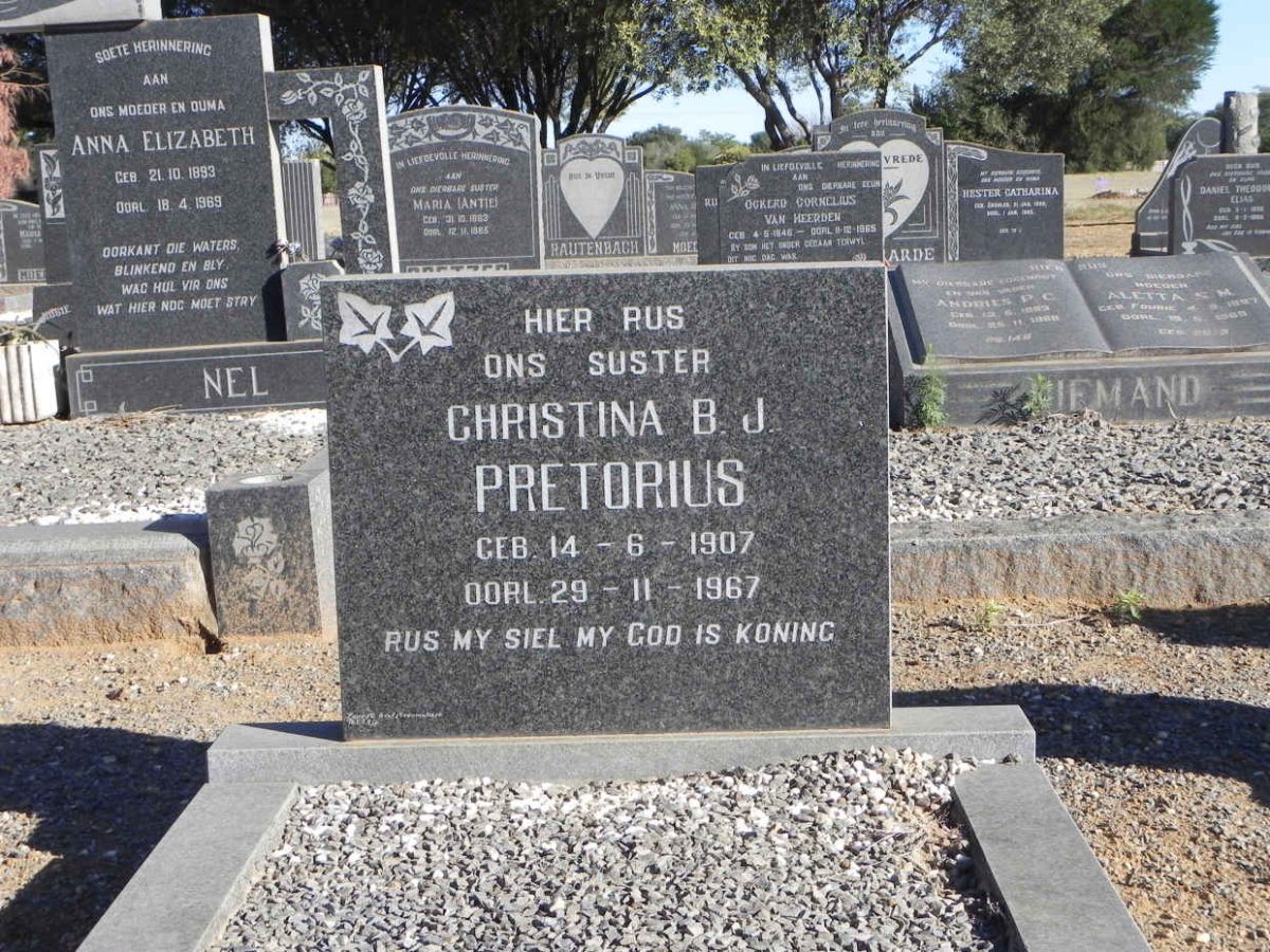 PRETORIUS Christina B.J. 1907-1967