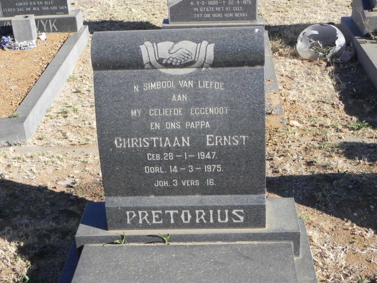 PRETORIUS Christiaan Ernst 1947-1975