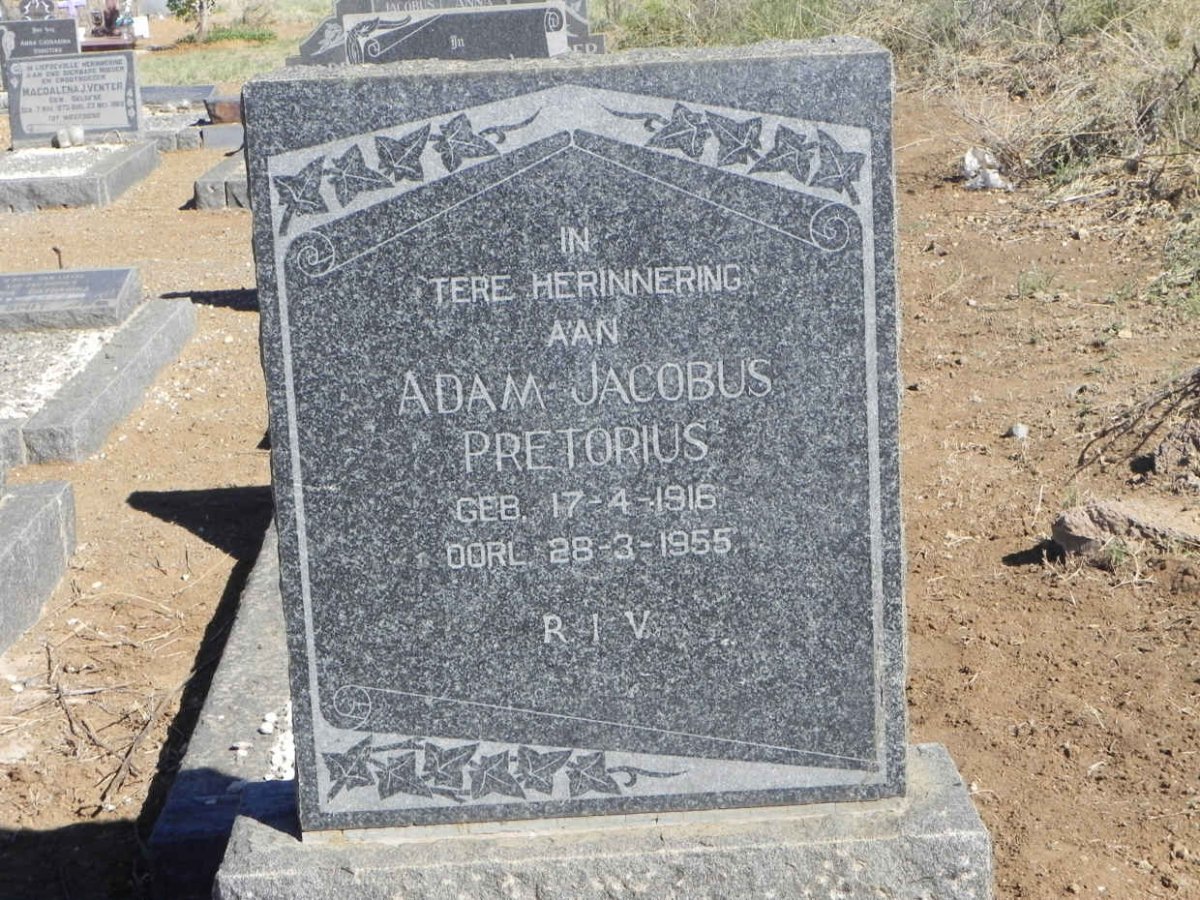 PRETORIUS Adam Jacobus 1916-1955