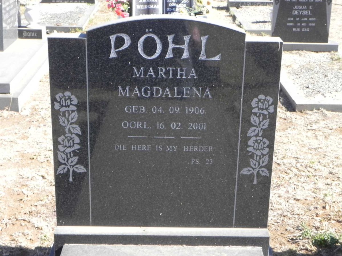 PÖHL Martha Magdalena 1906-2001