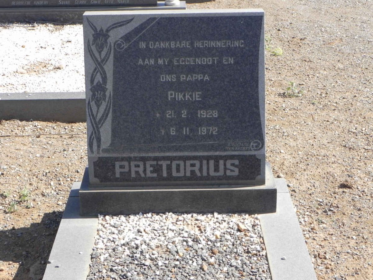 PRETORIUS Pikkie 1928-1972