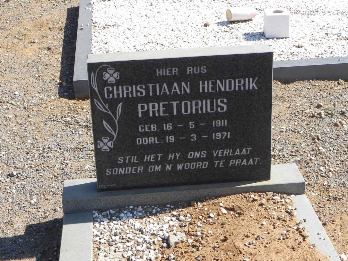 PRETORIUS Christiaan Hendrik 1911-1971