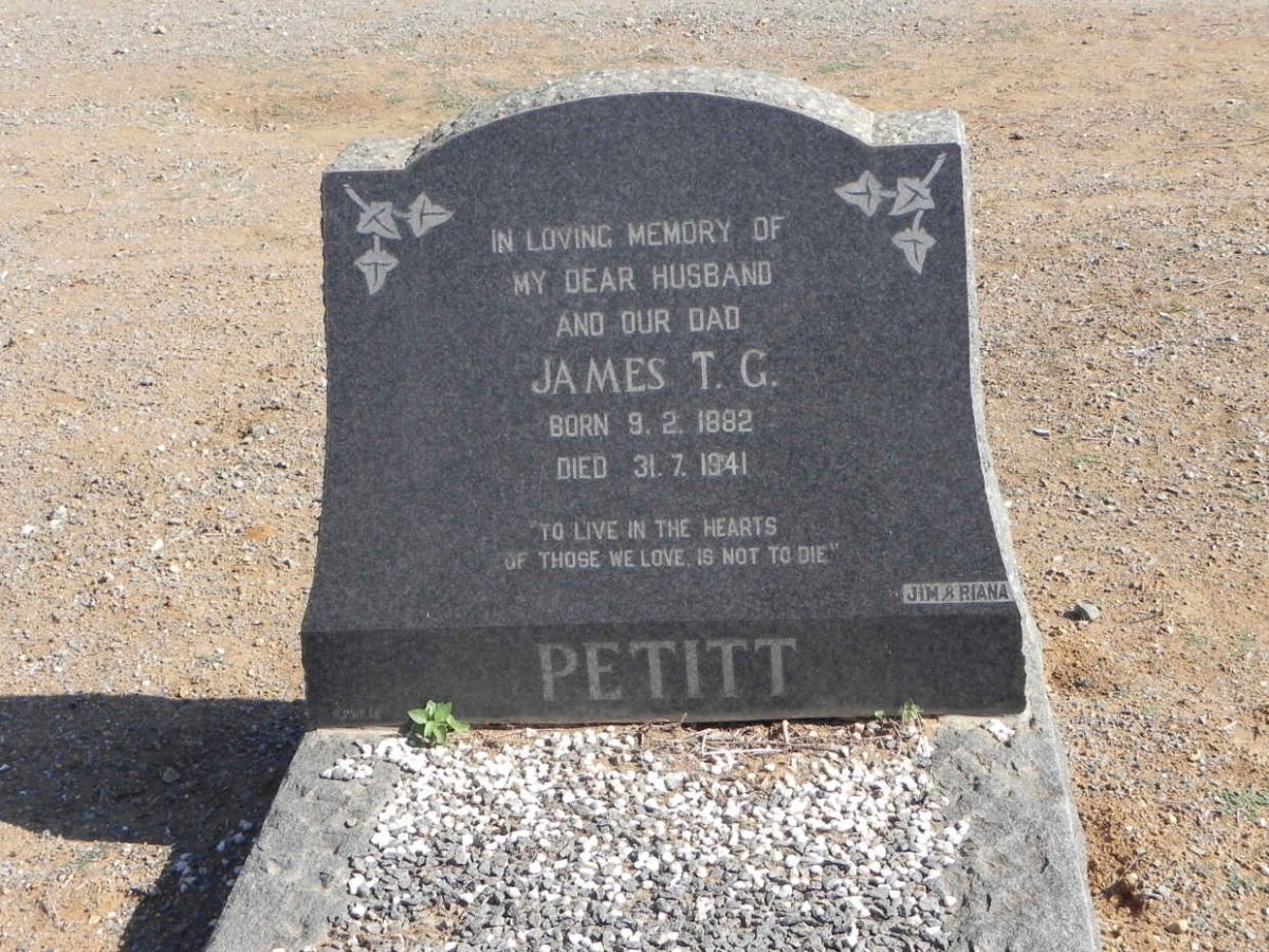 PETITT James T.G. 1882-1941