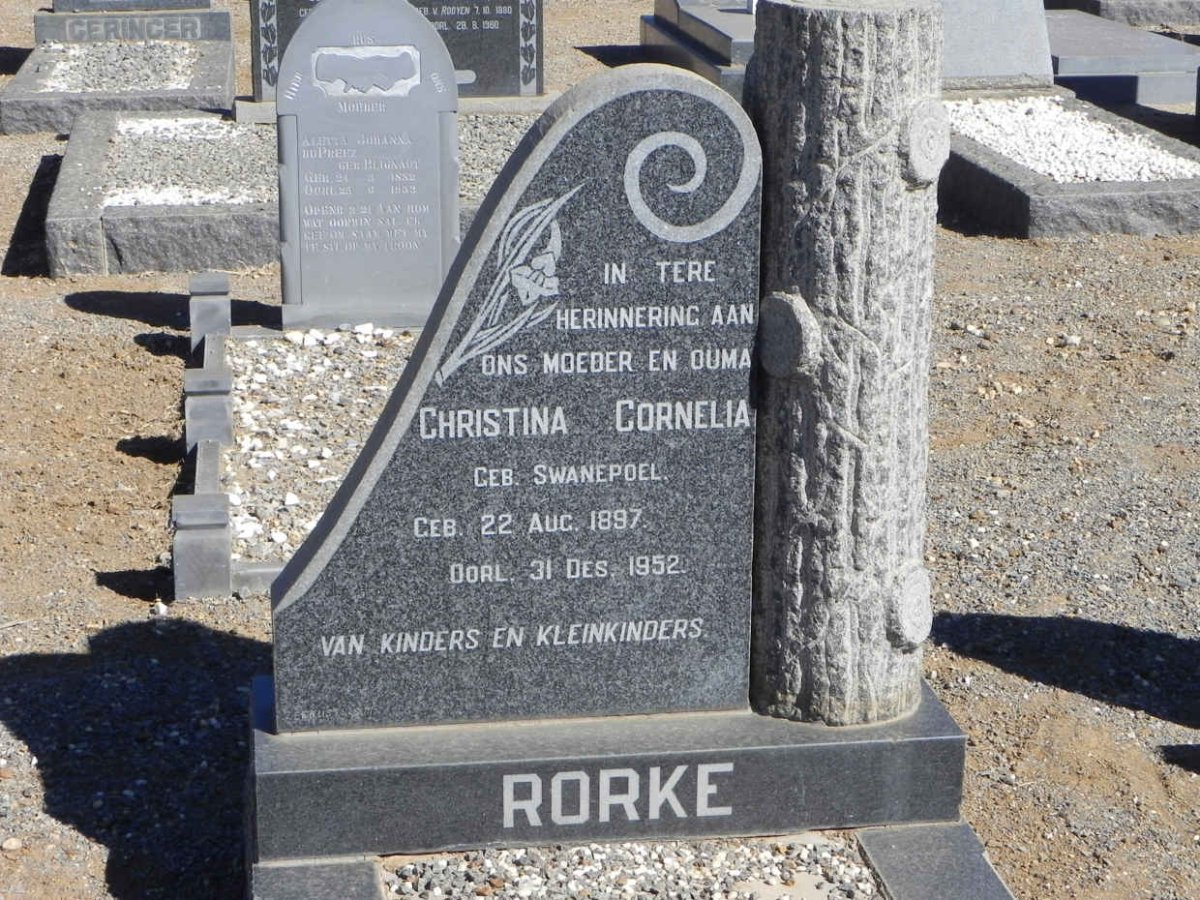RORKE Christina Cornelia nee SWANEPOEL 1897-1952