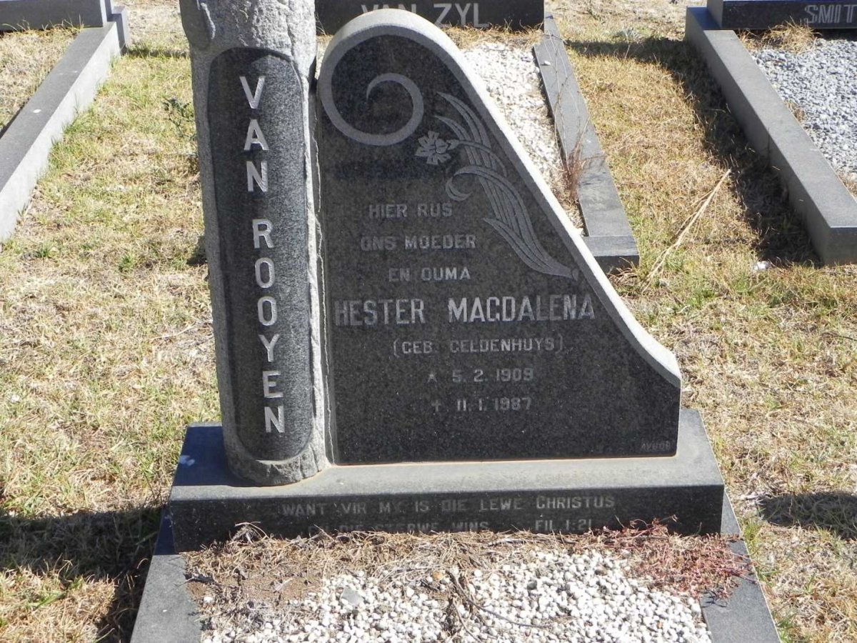 ROOYEN Hester Magdalena, van nee GELDENHUYS 1909-1987