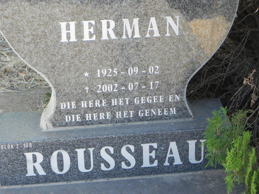 ROUSSEAU Herman 1925-2002