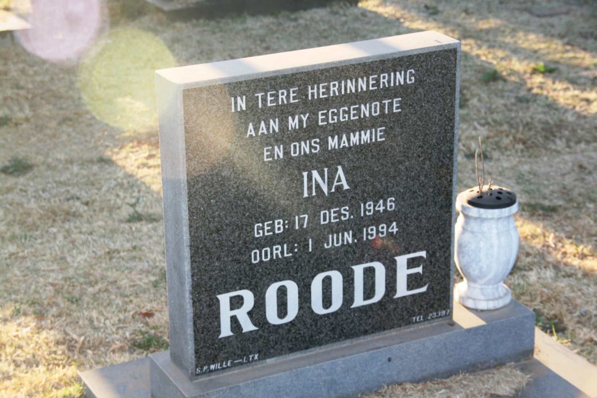 ROODE Ina 1946-1994