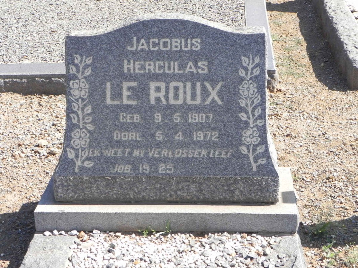 ROUX Jacobus Herculas, le 1907-1972