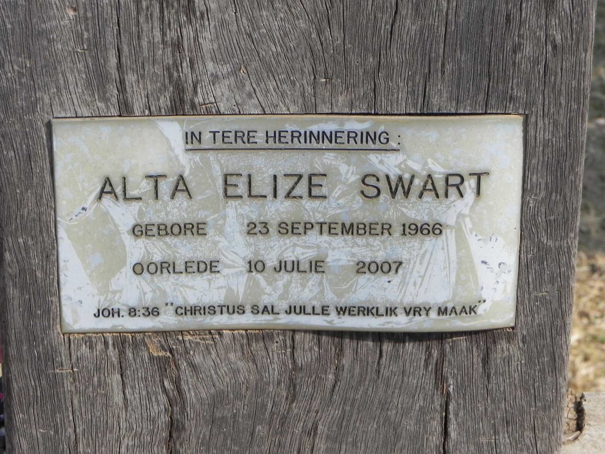 SWART Alta Elize 1966-2007