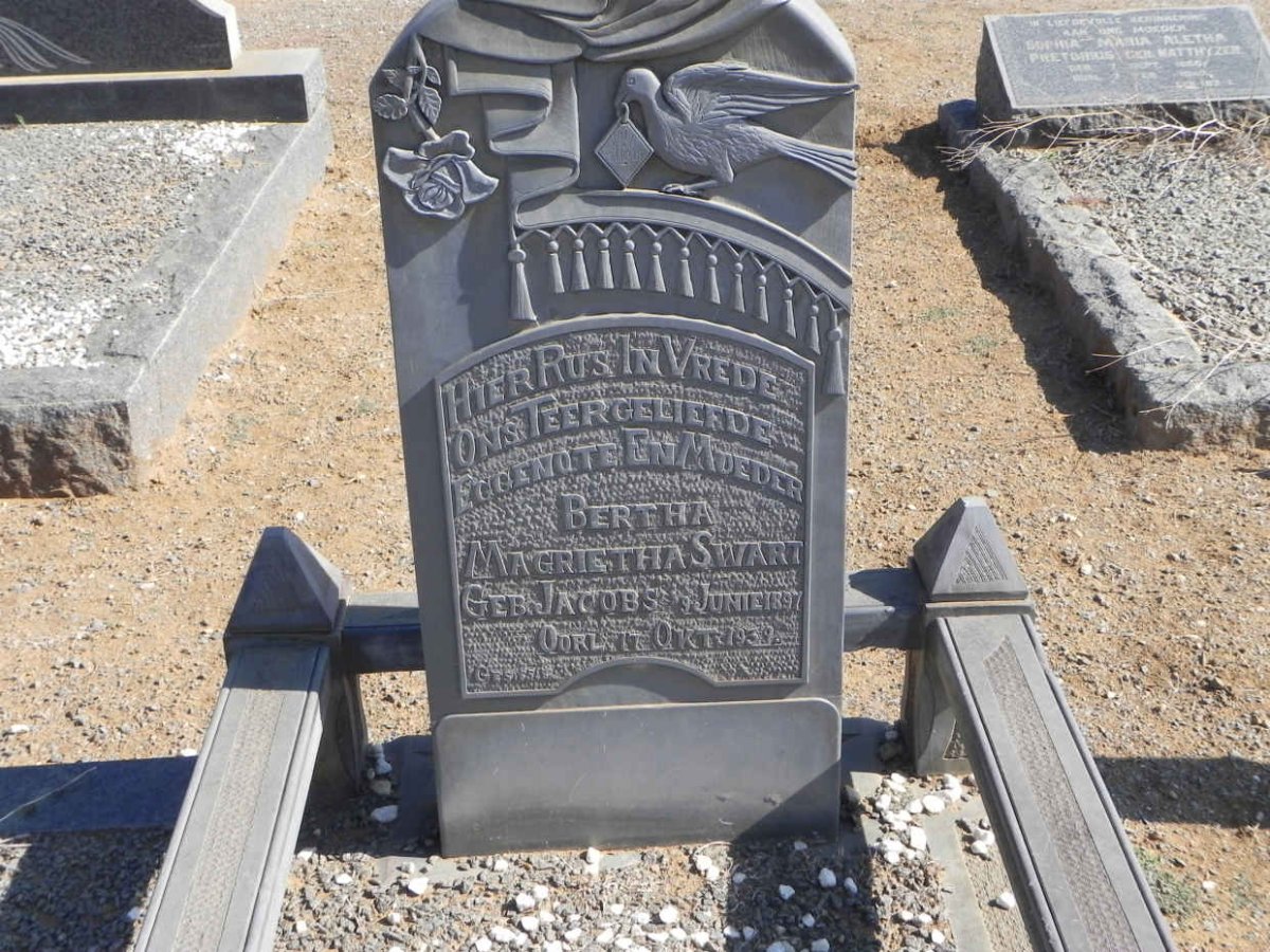 SWART Bertha Magrietha nee JACOBS 1897-1939
