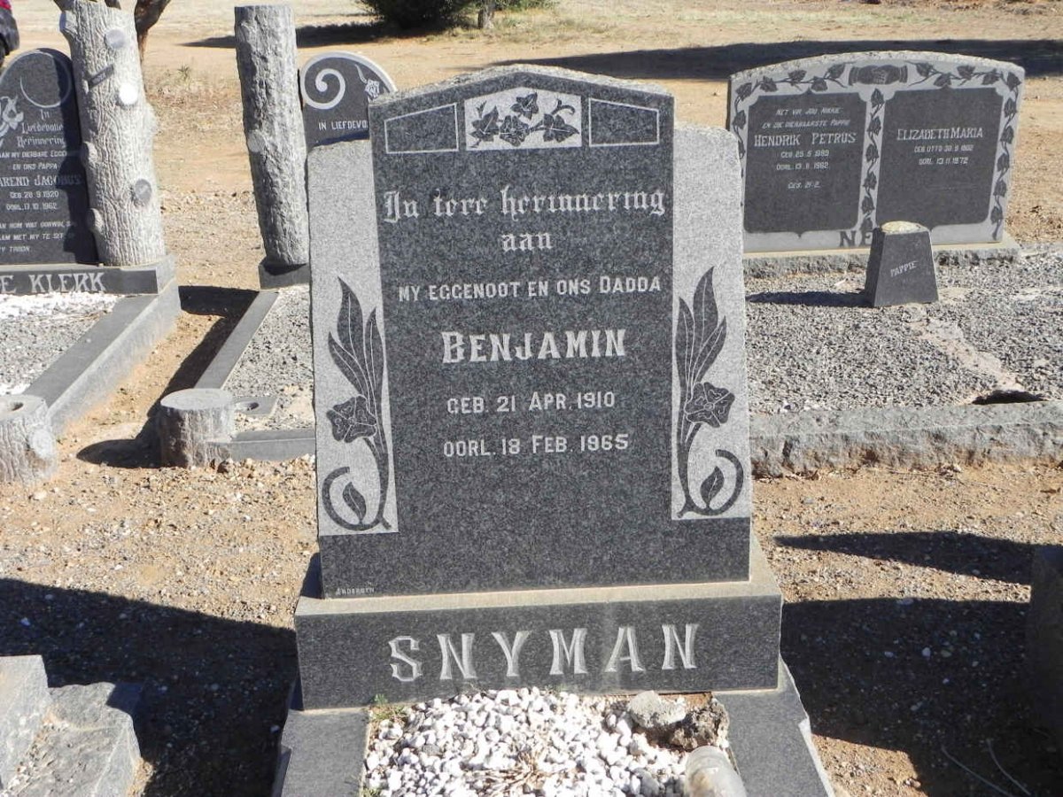 SNYMAN Benjamin 1910-1965