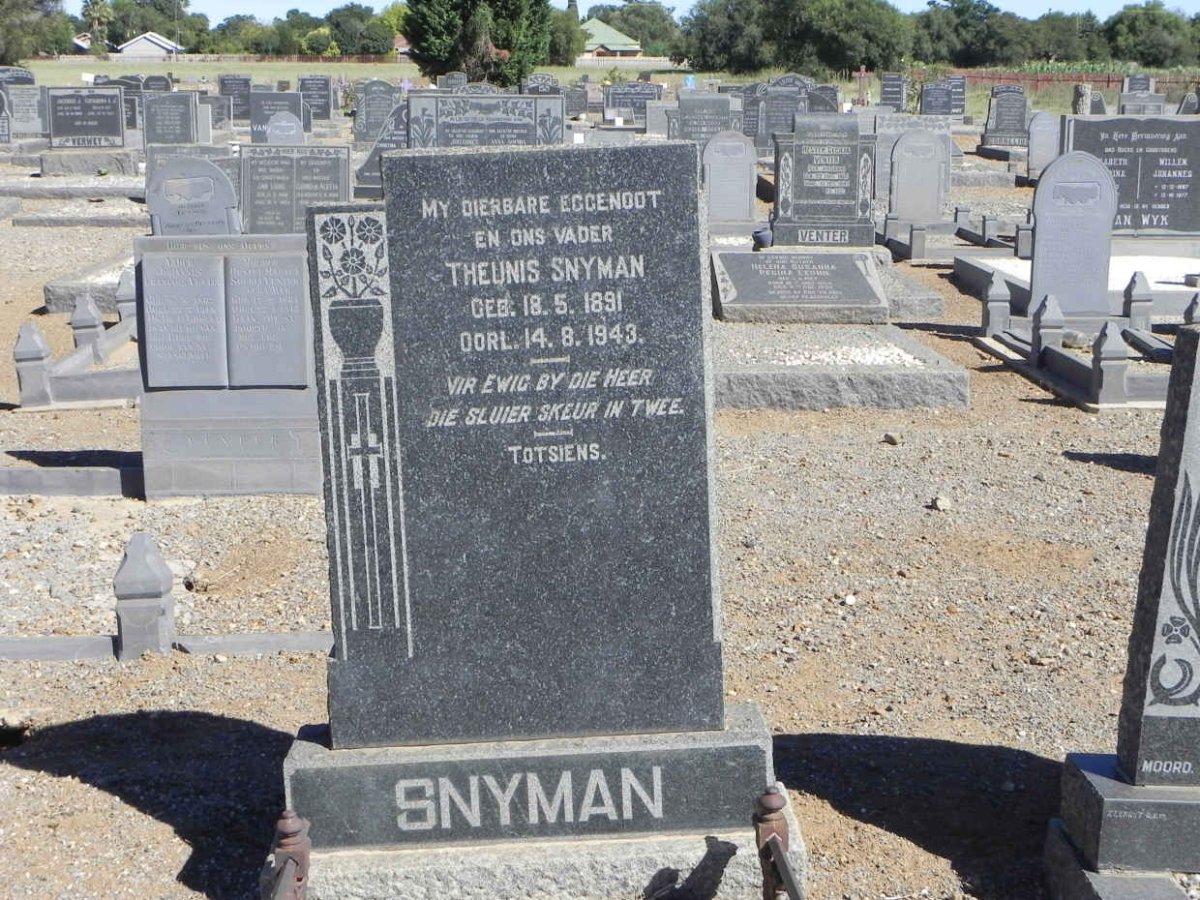 SNYMAN Theunis 1891-1943