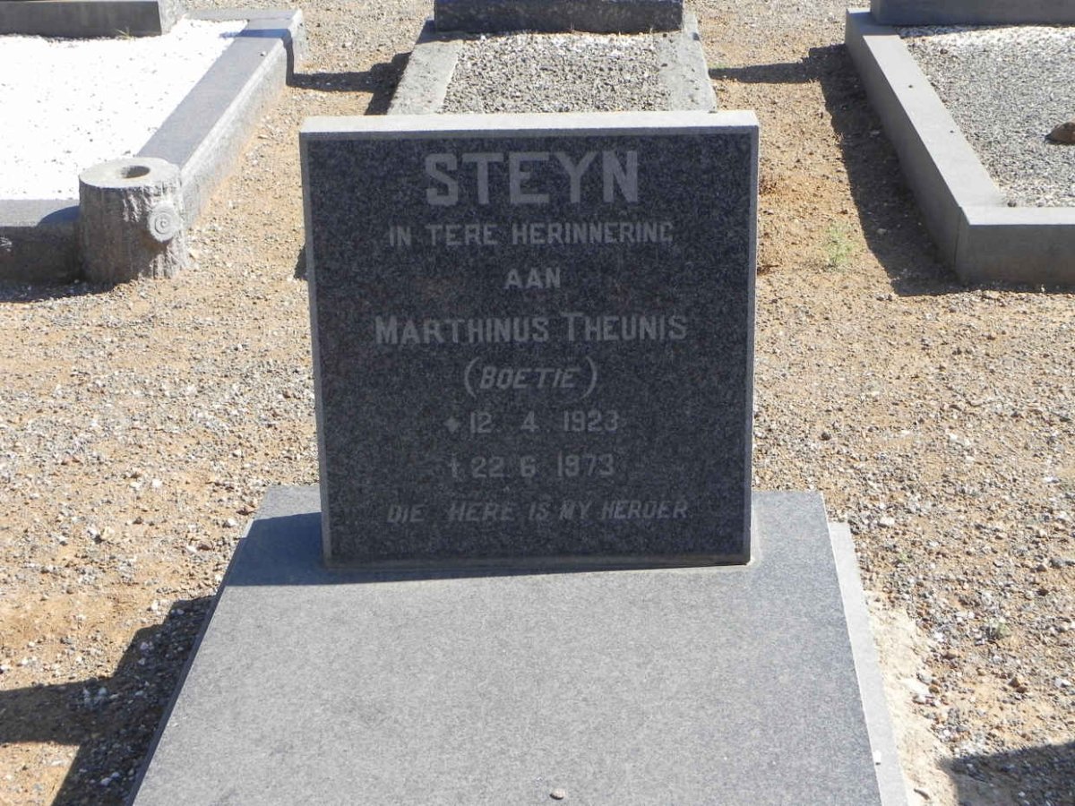 STEYN Marthinus Theunis 1923-1973