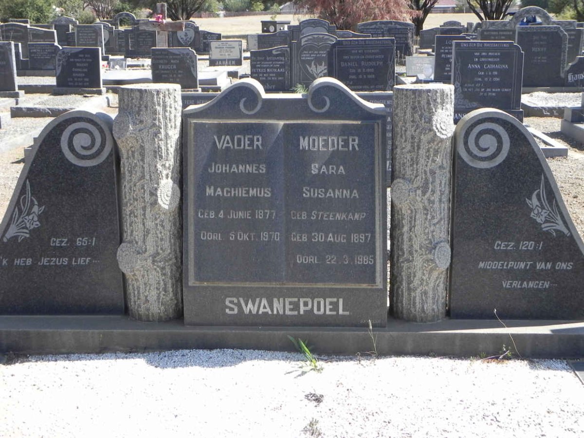 SWANEPOEL Johannes Maghiemus 1877-1970 &amp; Sara Susanna STEENKAMP 1897-1985