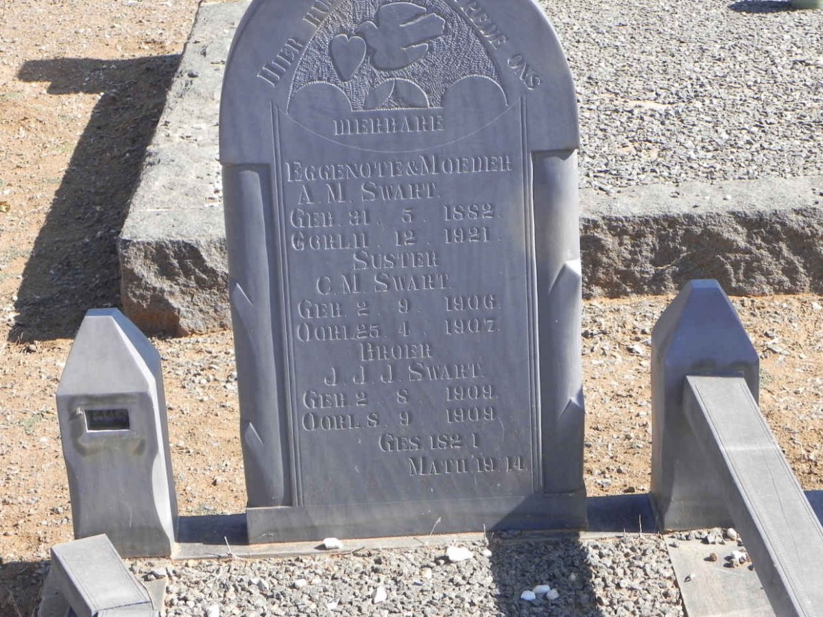 SWART A.M. 1882-1921 :: SWART C.M. 1906-1907 :: SWART J.J.J. 1909-1909