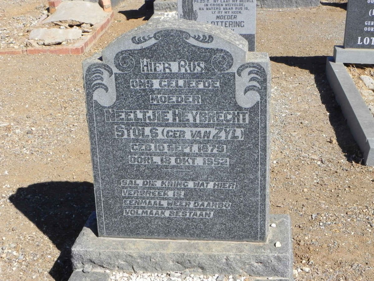 STOLS Neeltjie Heybrecht nee VAN ZYL 1879-1952