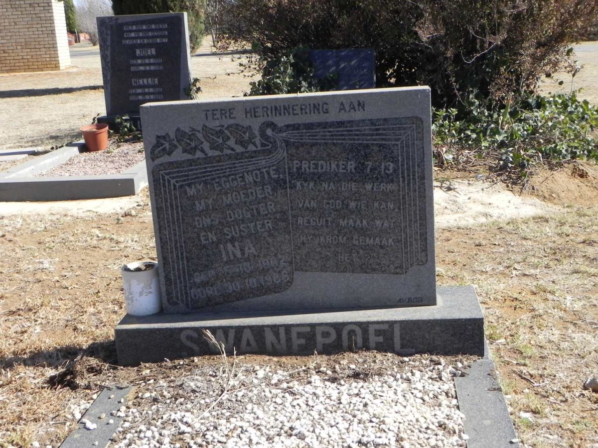 SWANEPOEL Ina 19?2-1988