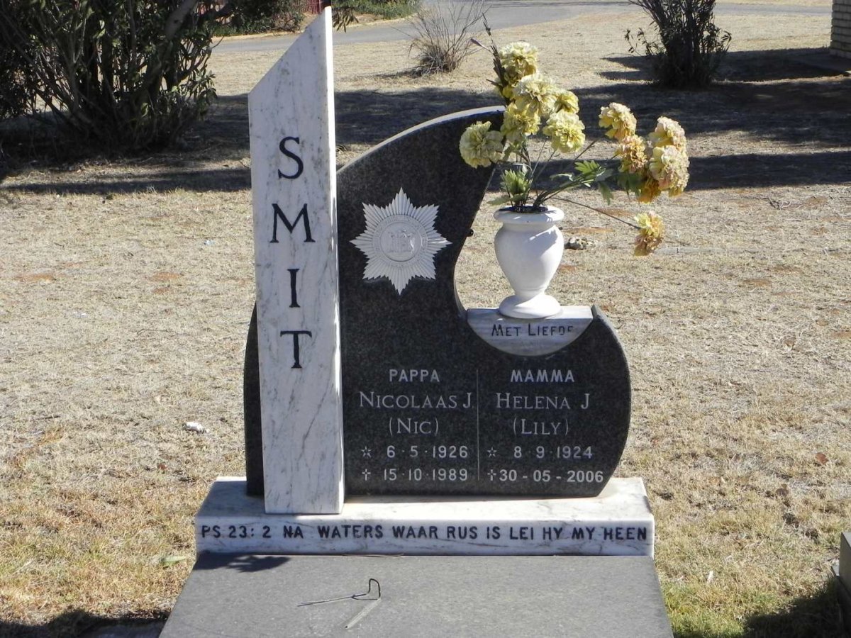 SMIT Niclaas J. 1926-1989 &amp; Helena J. 1924-2006