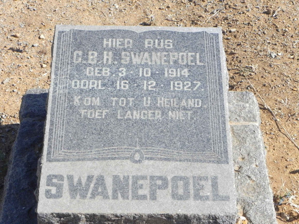 SWANEPOEL G.B.H. 1914-1927