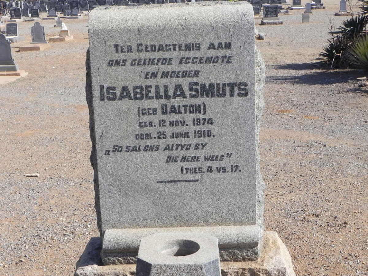 SMUTS Isabella nee DALTON 1874-1910