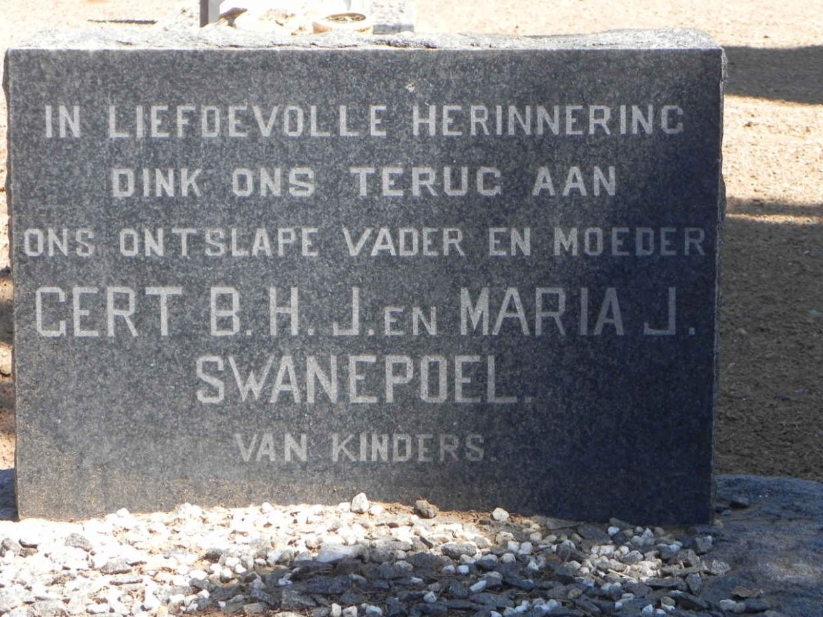 SWANEPOEL Gert B.H.J. &amp; Maria J.