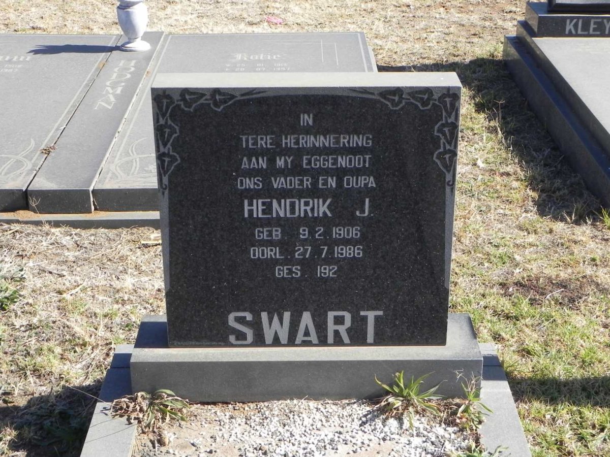 SWART Hendrik J. 1906-1986