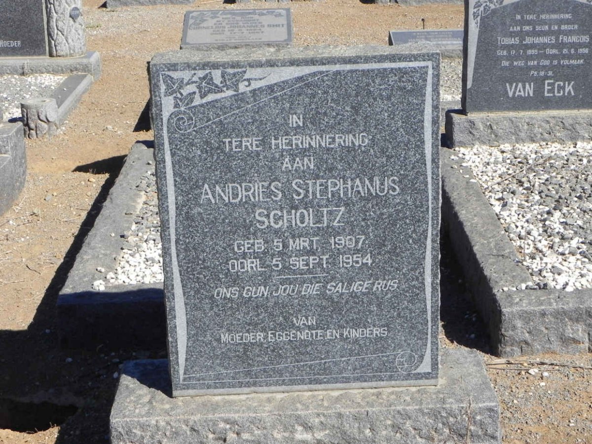 SCHOLTZ Andries Stephanus 1907-1954