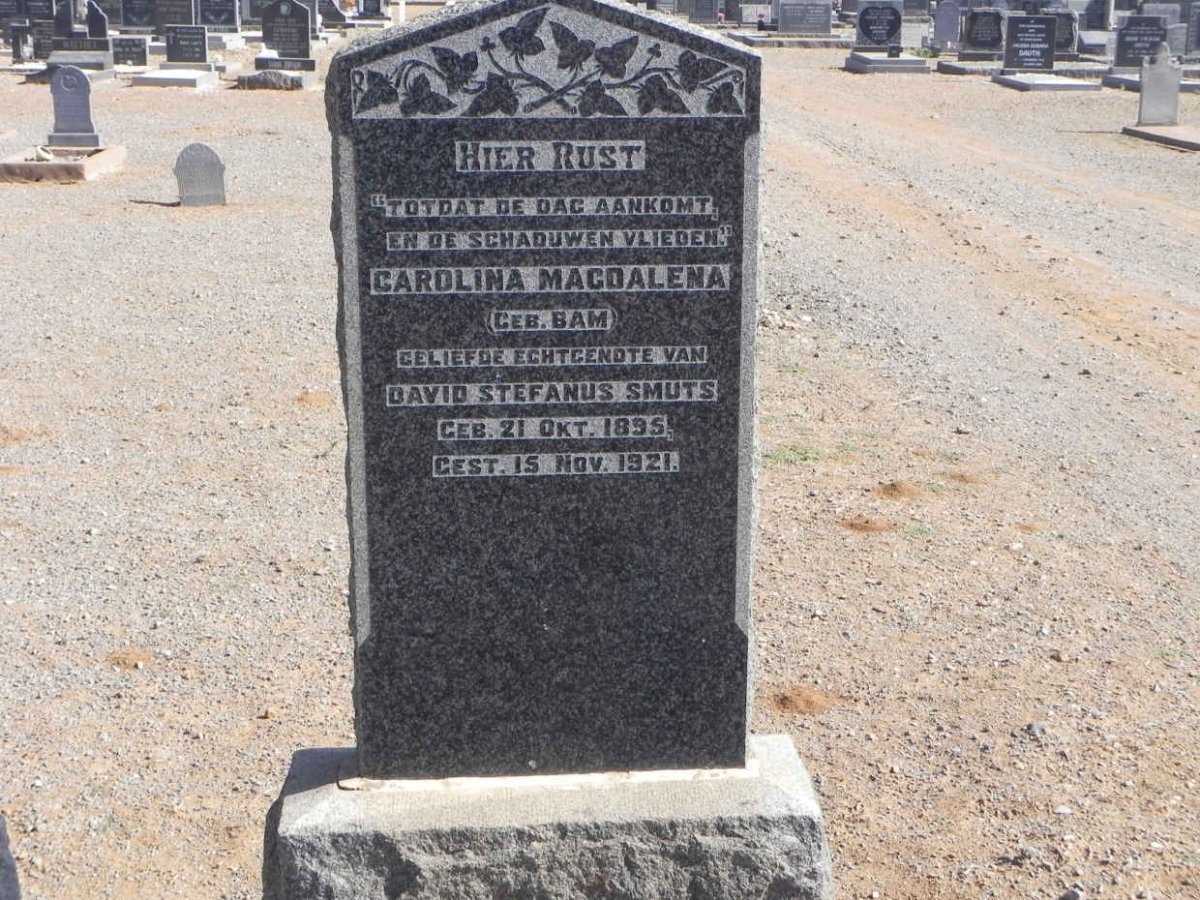 SMUTS Carolina Magdalena nee BAM 1895-1921