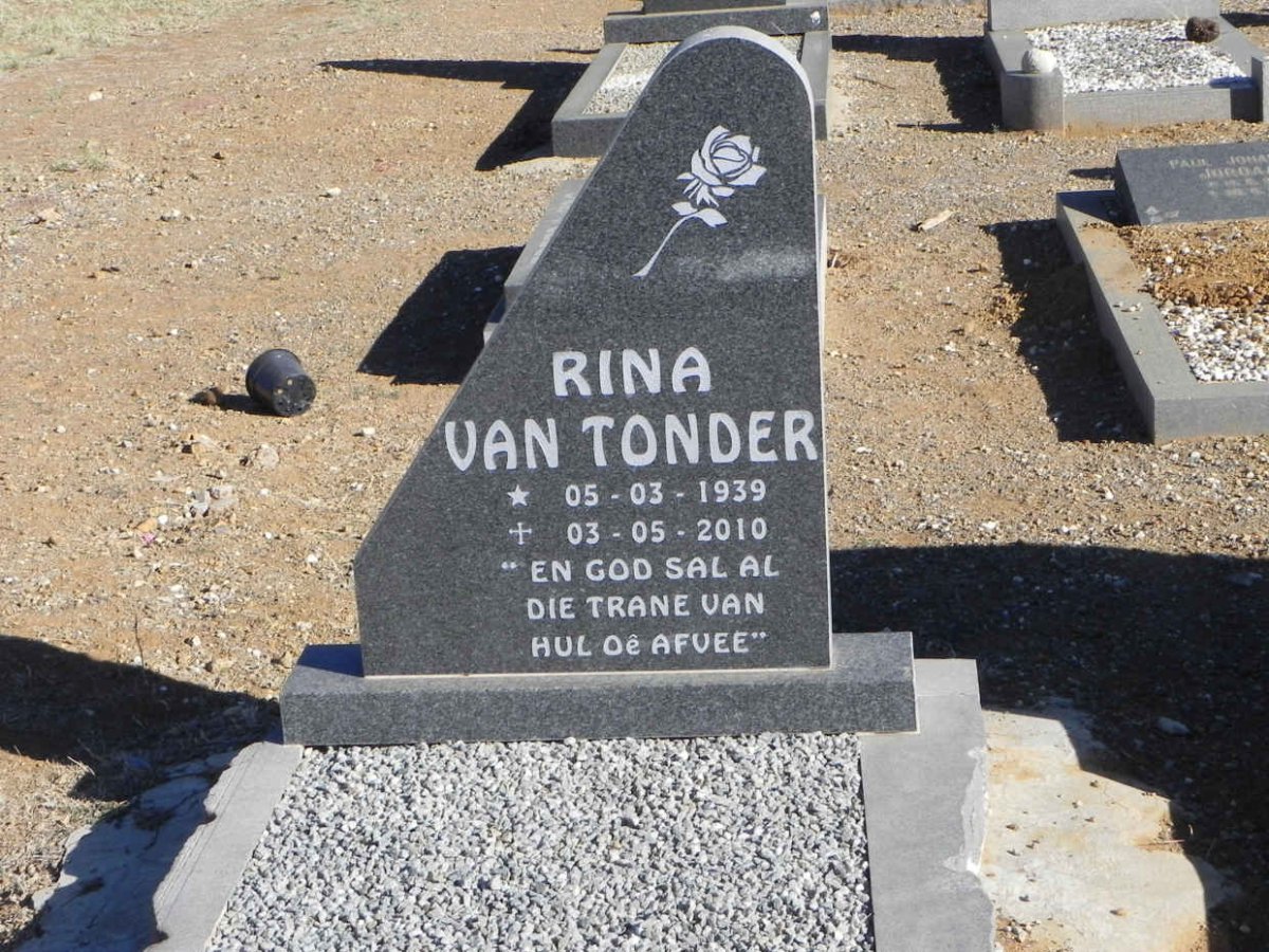 TONDER Rina, van 1939-2010