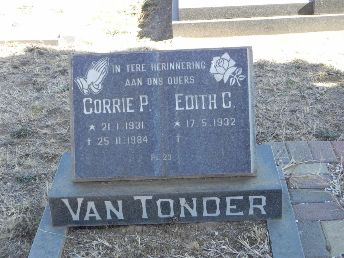 TONDER Corrie P., van 1931-1984 &amp; Edith C.1932-