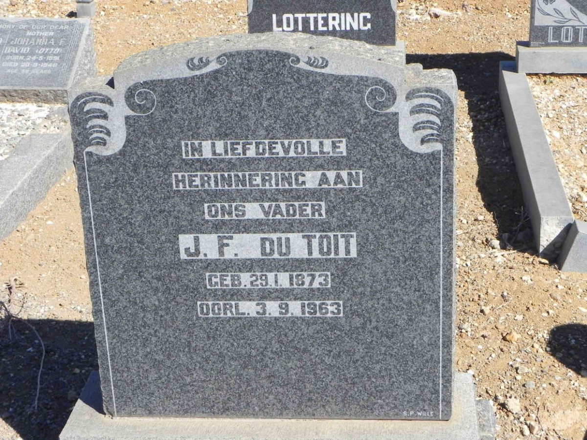 TOIT J.F., du 1873-1963