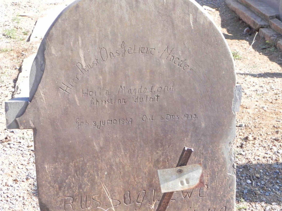 TOIT Heila Magdalena Christina, du 1869-1932