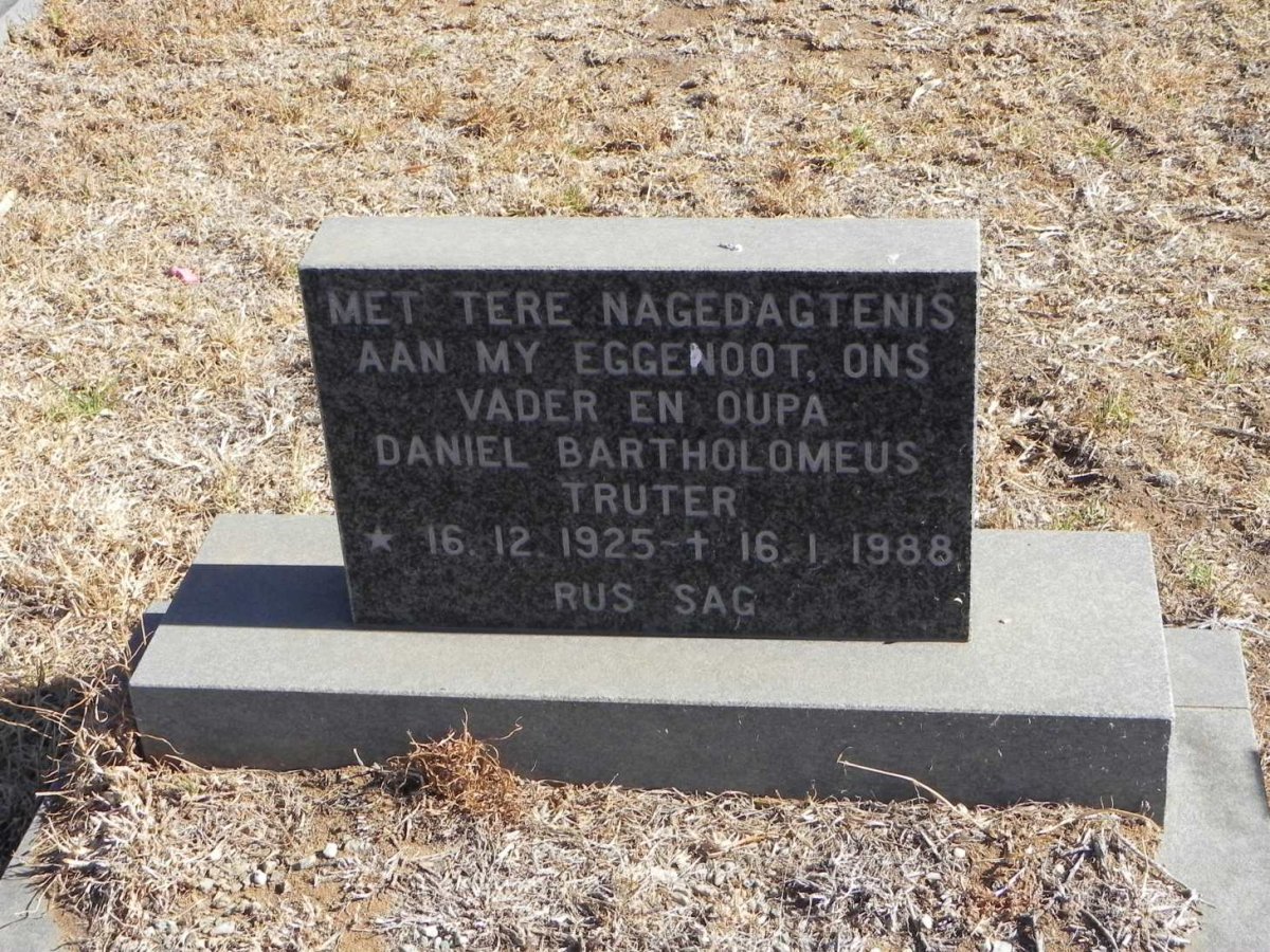 TRUTER Daniel Bartholomeus 1925-1988