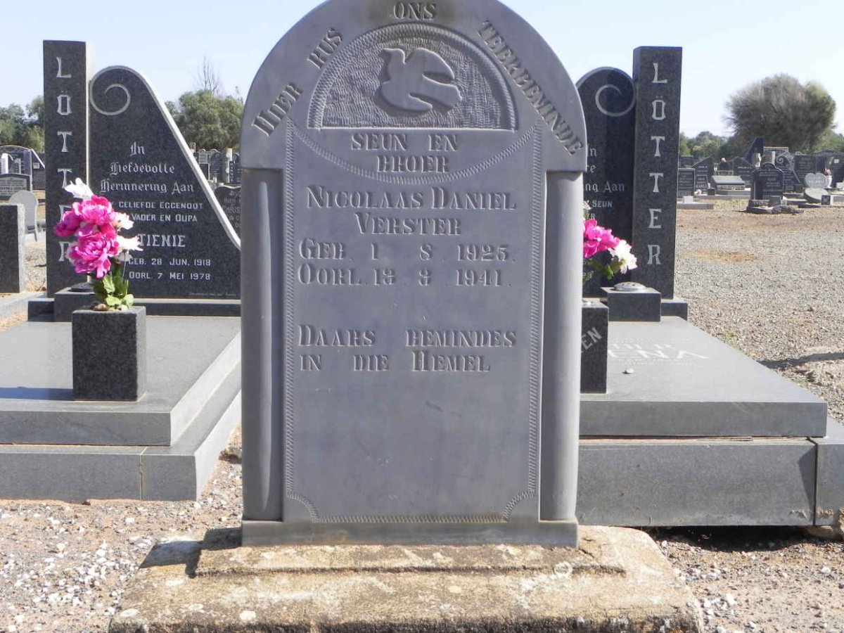 VERSTER Nicolaas Daniel 1925-1941