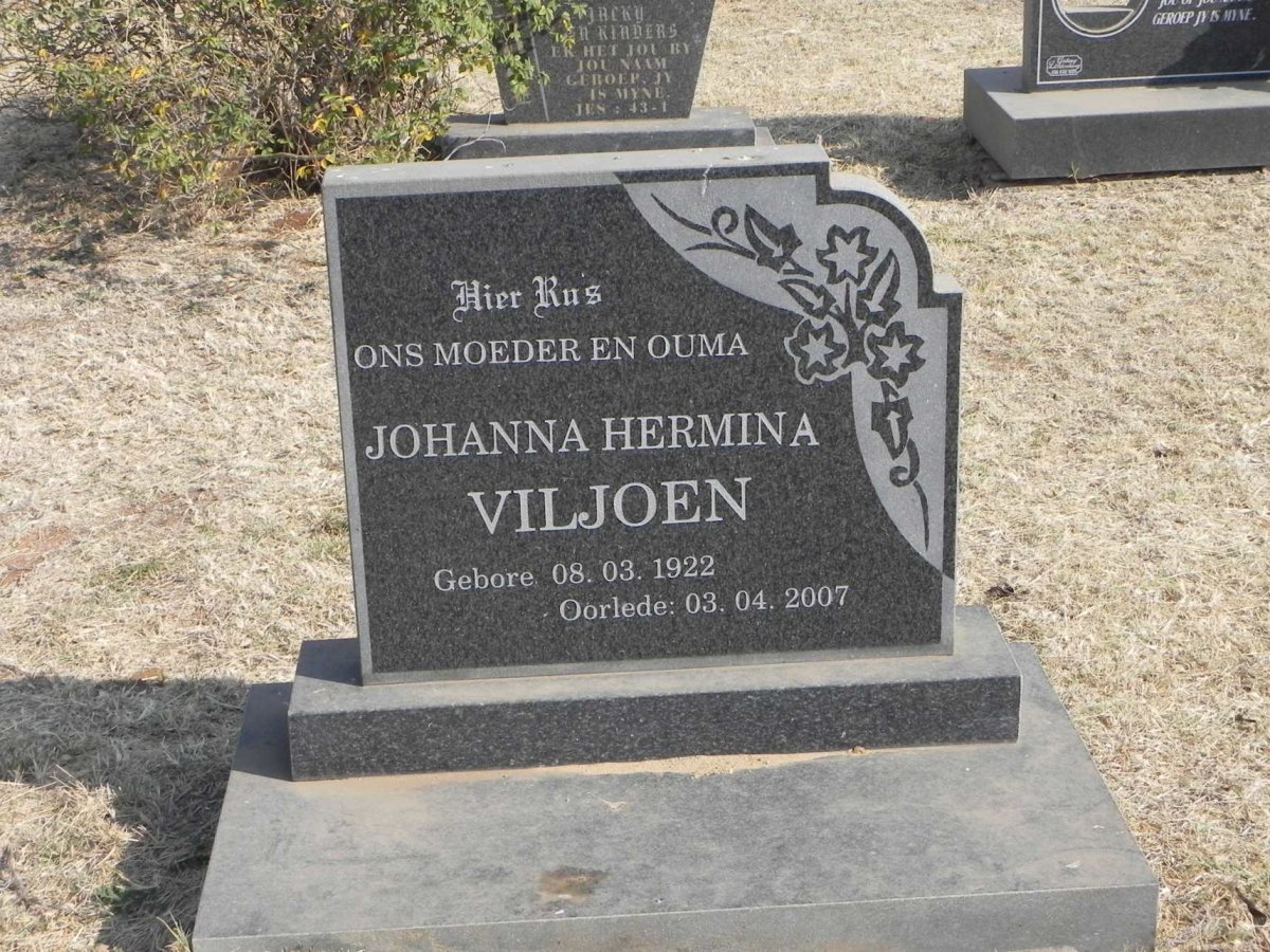 VILJOEN Johanna Hermina 1922-2007