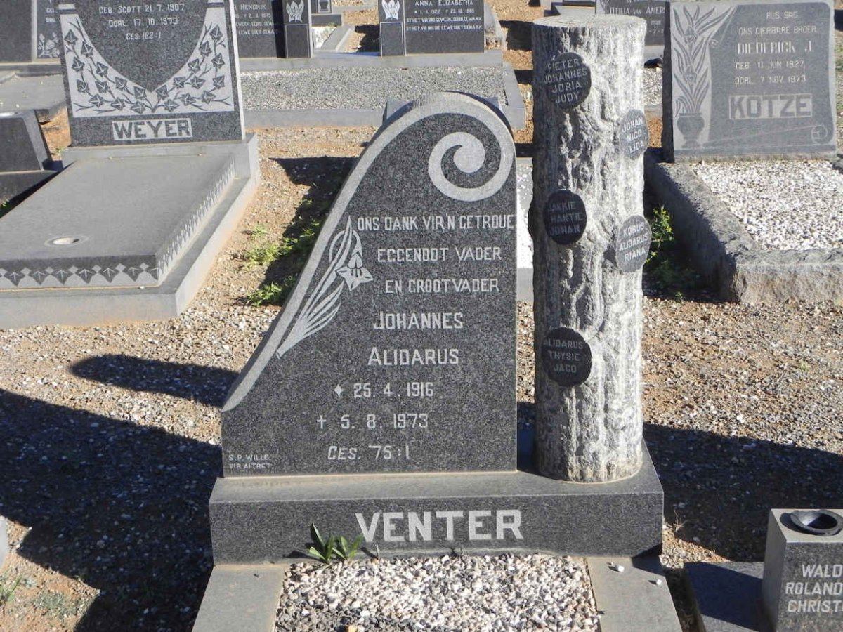 VENTER Johannes Alidarus 1916-1973