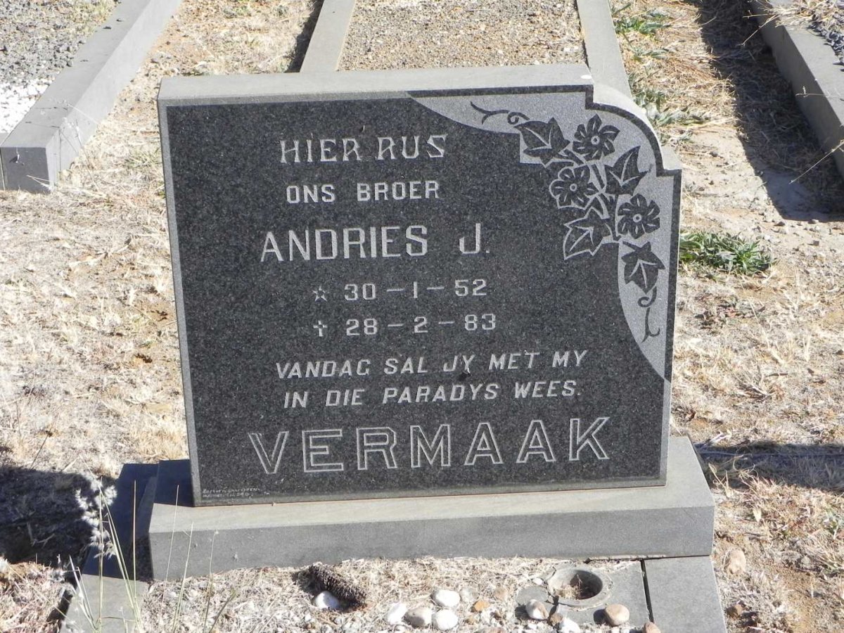 VERMAAK Andries J. 1952-1983