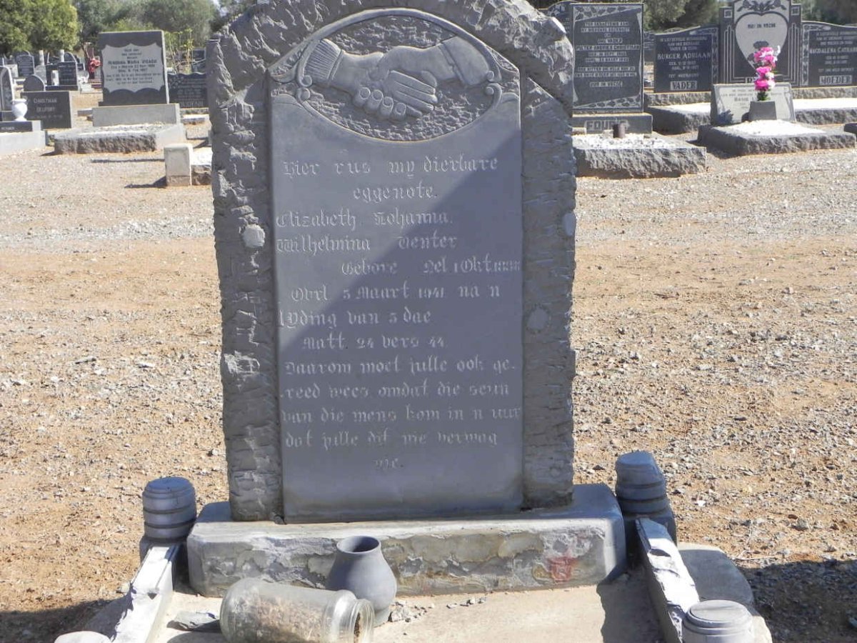 VENTER Elizabeth Johanna Wilhelmina nee NEL 18??-1941