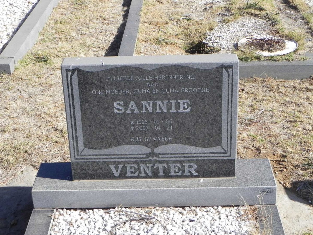 VENTER Sannie 1916-2007