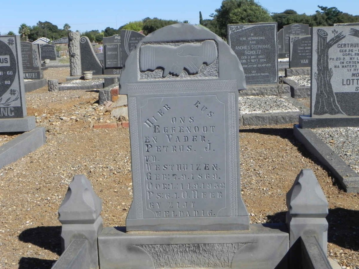 WESTHUIZEN Petrus J., v.d. 1869-1952