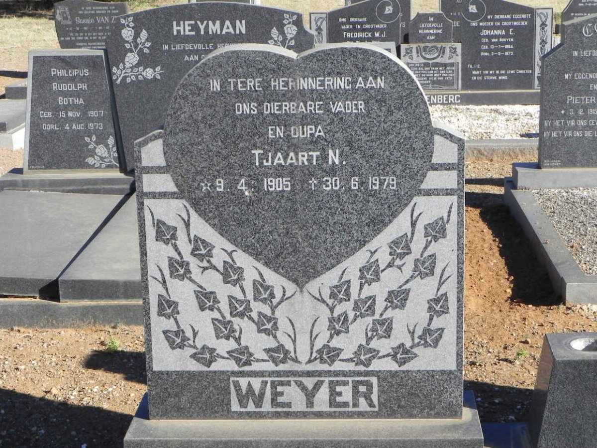 WEYER Tjaart N. 1905-1979