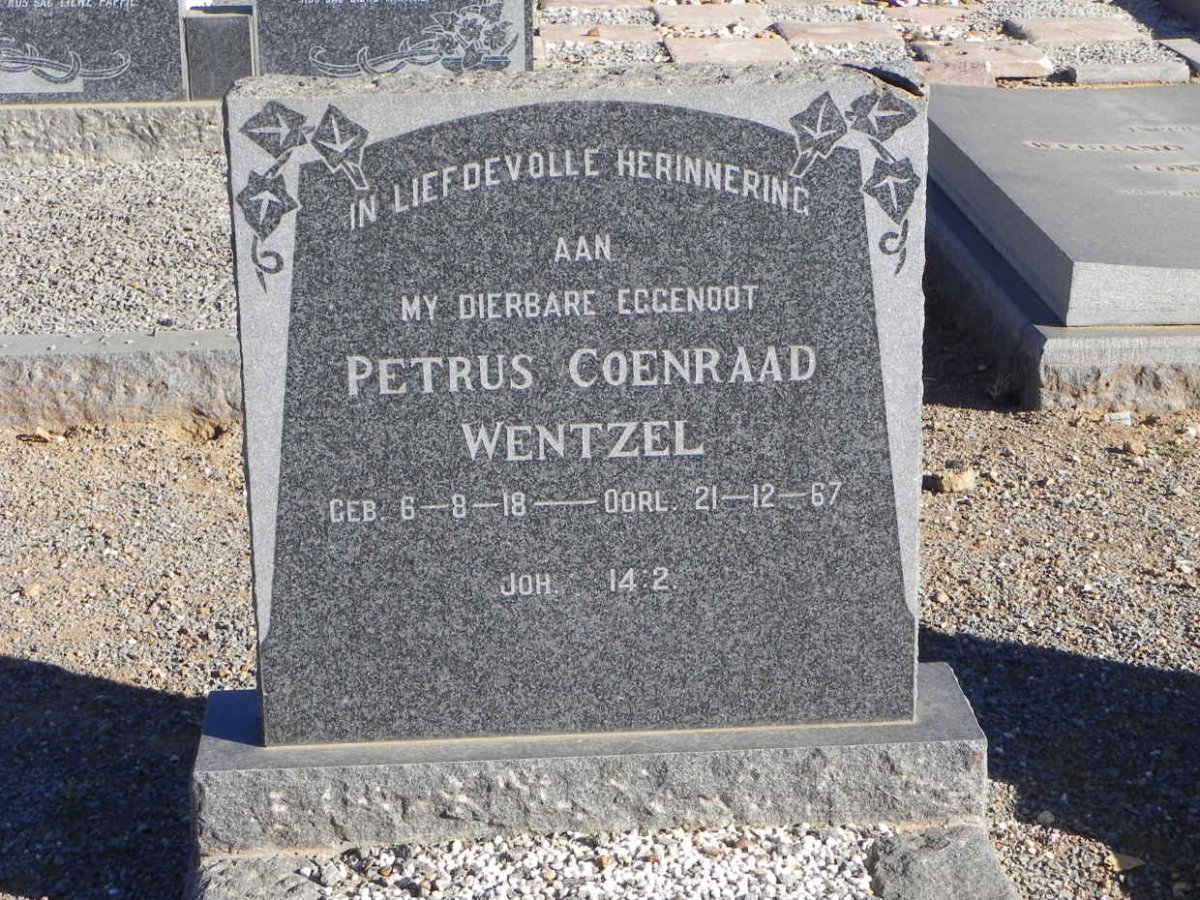 WENTZEL Petrus Coenraad 1918-1967
