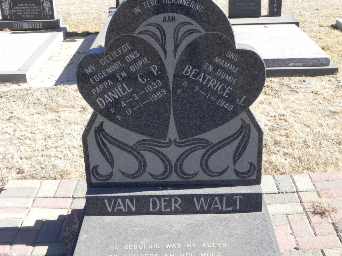 WALT Daniël C.P., van der 1933-1989 &amp; Beatrice J. 1940-