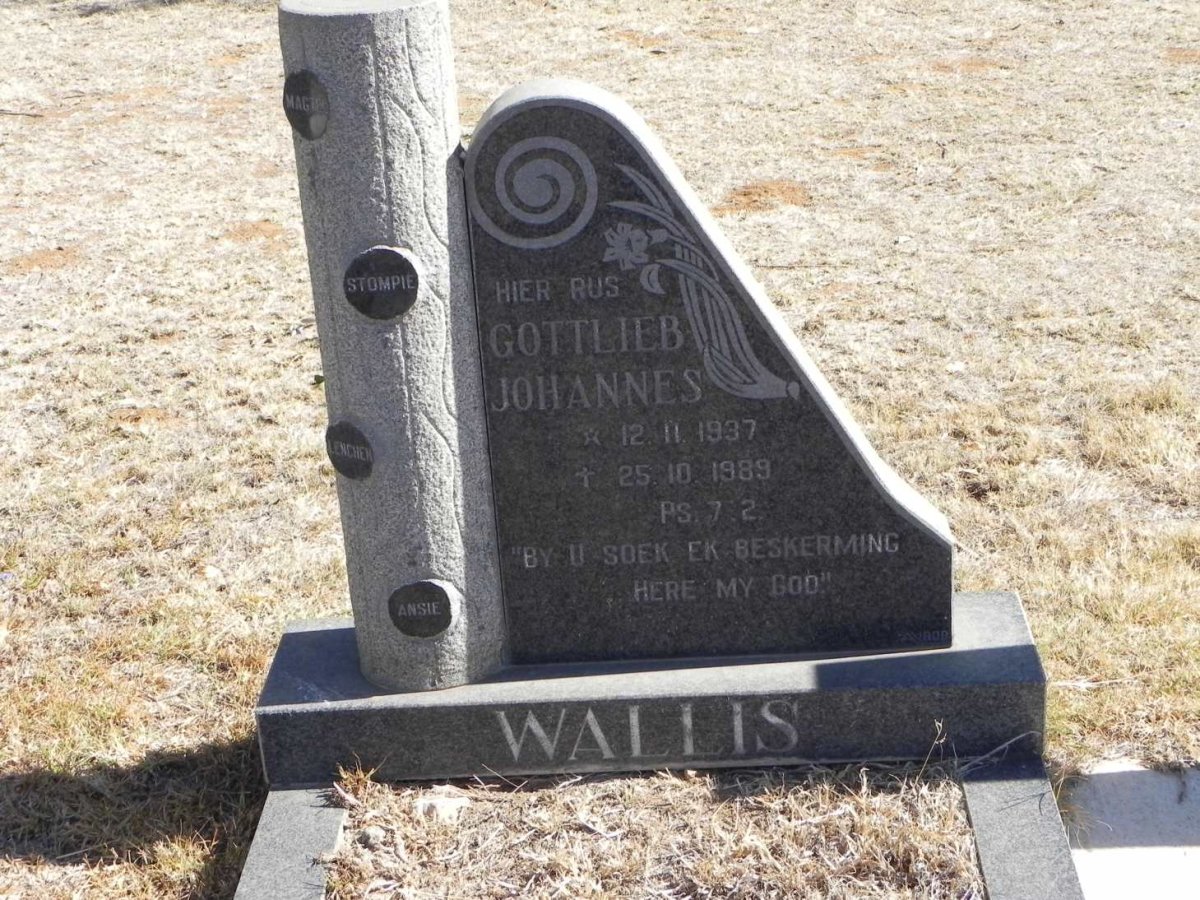 WALLIS Gottlieb Johannes 1937-1989